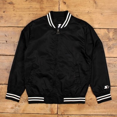 Starter Bomberjacke S Herren 00s Black Label Varsity gefüttert sportlich Streetwear