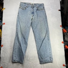 Levi's 550 Relaxed Fit Straight Jeans Men's Blue Denim Pockets Classic - 36X31
