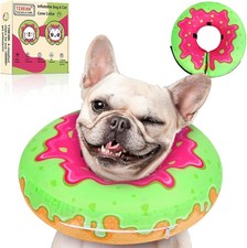 Inflatable Dog Pillow Cone Alternative After Surgery Soft Donut Pet Collar, M