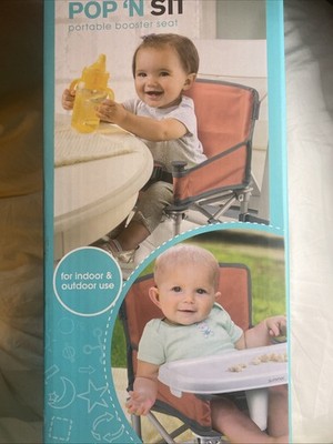 Summer Pop n Sit Portable Booster Chair, Pink Booster Seat for Indoor/Outdoor Us