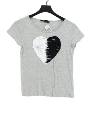 Hallhuber Women's Top S Grey Cotton with Lyocell Modal Basic