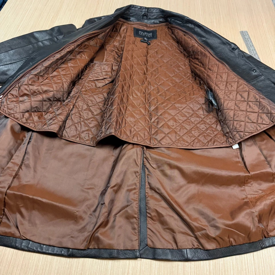 Chaqueta de cuero Wilson Pelle Studio gabardina XL vintage y2k thinsulate gótico Foto 2 de 4