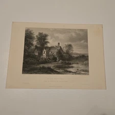 The Old Hyde Park Painted By P. Nasmyth c. 1854 Engraving (315)