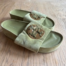 Olive Sprig Tory Burch Double T Sandals Tory Burch Double-T