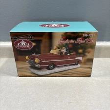Santa in Red Car FG Square LED  Animated + Music Christmas Holiday Accessory