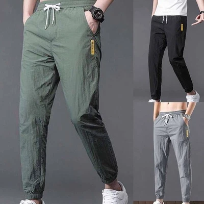 Herren Hose Kleidung Arbeit Atmungsaktiv Freizeithose Baumwolle Leinen Leichte H - Bild 1 von 4