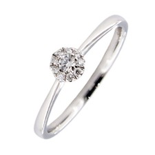 Anello Solitario Giorgio Visconti Oro 18 kt E Diamanti ABX15769 NUOVO E ORIGI...