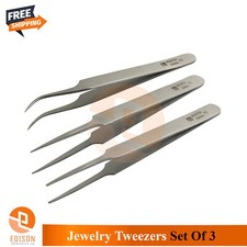 Jewelry Craft Tweezers Electronic Jewelry Making Repairing Forceps Pick Up Tools