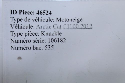 2012 Arctic Cat Procross Xf1100 Lxr Left Knuckle - Picture 12 of 12