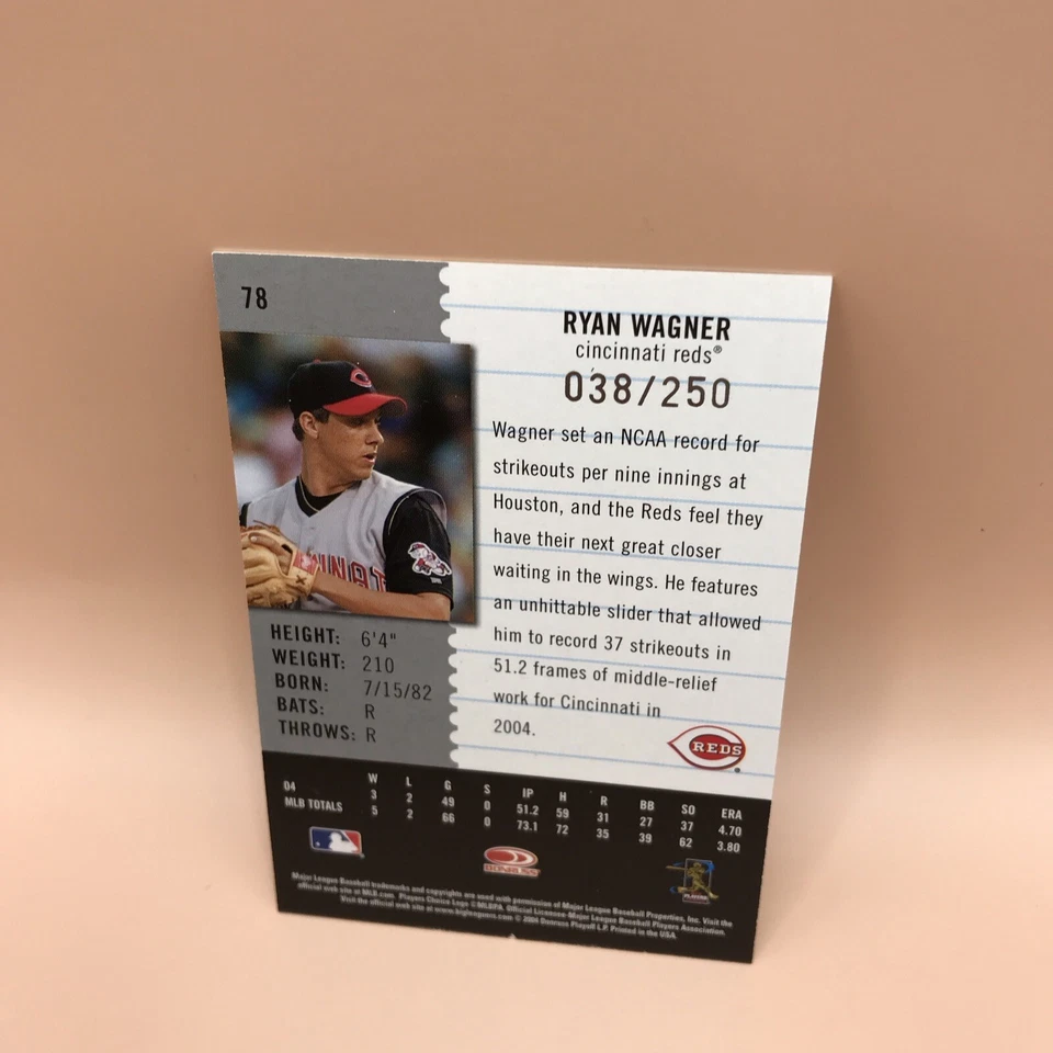 RYAN WAGNER 2005 HOJA SIGLO COLECCIÓN SELLOS POSTALES PLATA AUTOMÁTICO/250 Foto 2 de 2