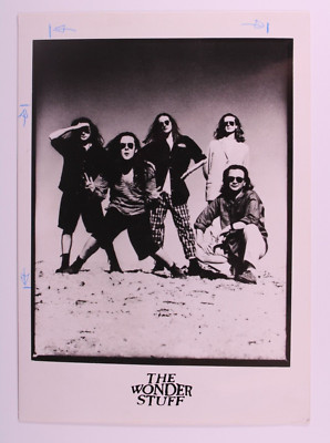 The Wonder Stuff Photograph Miles Hunt Rob Jones Original B/W Promo Circa 1990