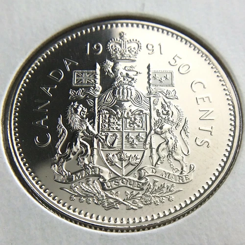 1991 Canada 50 Cents — photo from the most recent tracked eBay sale