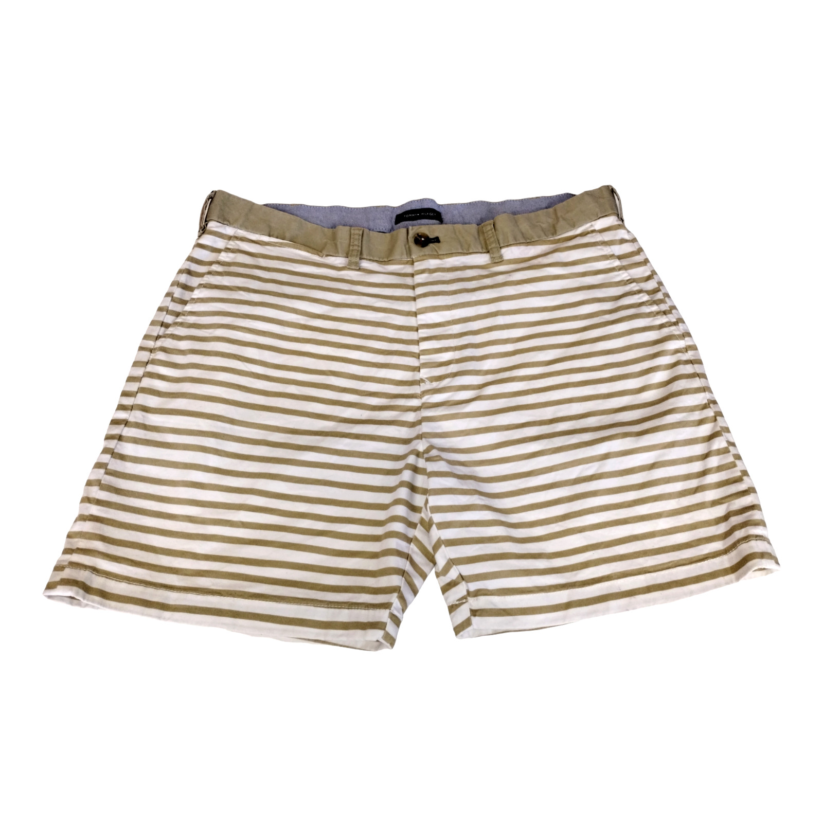 Tommy Hilfiger Wave Striped Tan Sand/White Shorts… - image 1
