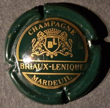 Lot lettre B - BRIAUX LENIQUE armoiries / 1 CAPSULE PLAQUE MUSELET CHAMPAGNE