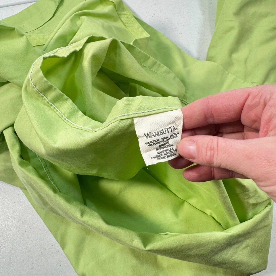 wamsutta Juego de Sábanas Doble Sólido Verde Mezcla Algodón Estados Unidos Moderno Tradicional Foto 3 de 4