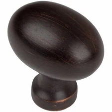 GlideRite 1-1/8" Classic Oval Cabinet Hardware Knob Oil Rubbed Bronze 5417-ORB-1