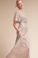 New Aidan Mattox Jolene Dress size 6 MSRP: $495 Champagne BHLDN
