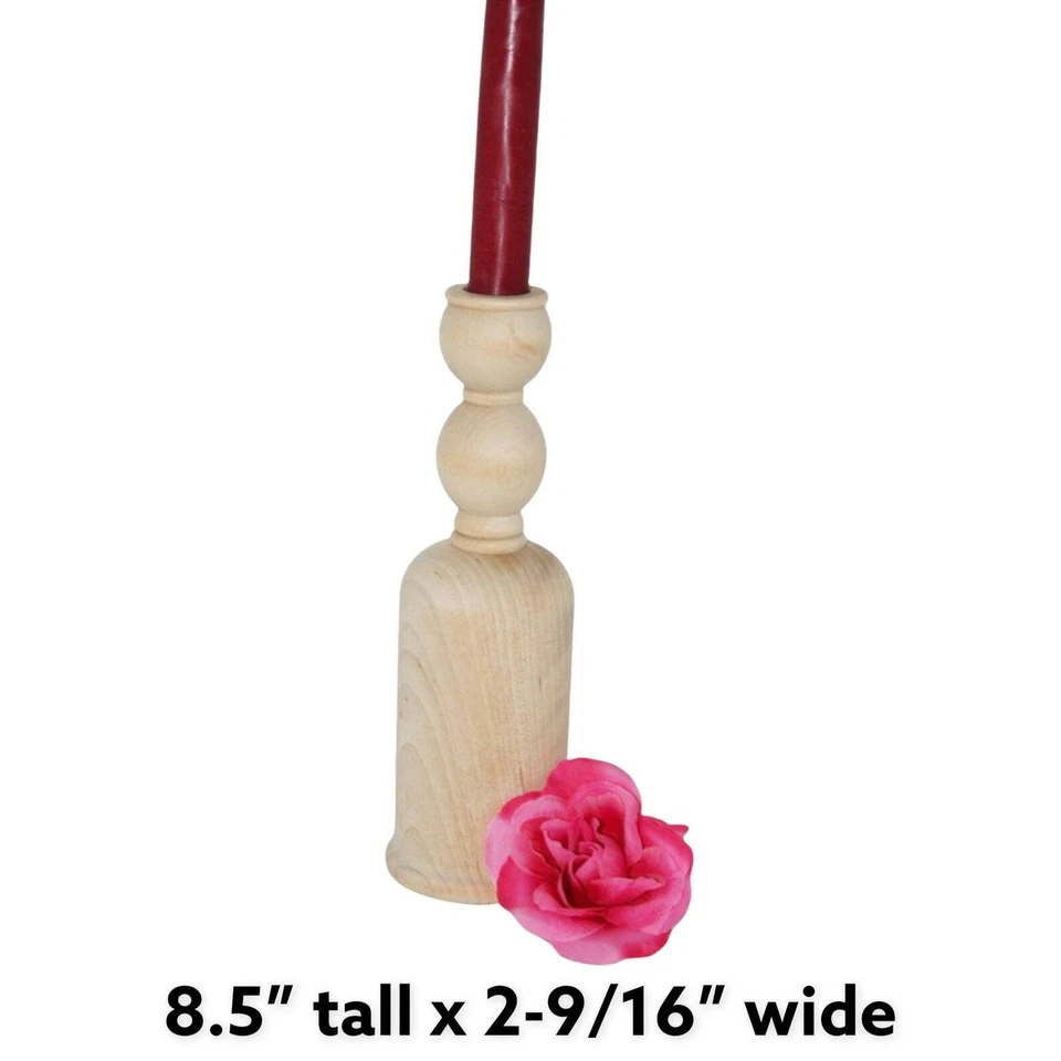 1-8.5英寸木质烛台支架统一烛台婚礼烛台 — 第 2/4 张图片