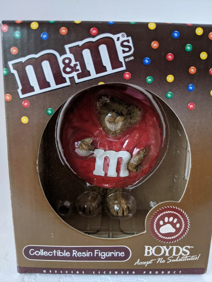 絵画 M&M M & M's Boyds Collectible Resin Figurine Red Bear Peeker