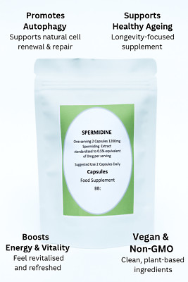 Spermidin 6mg Kapseln | Nahrungsergänzung zur Langlebigkeit & Zellerneuerung | Vegan