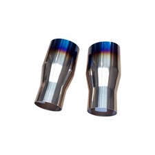 304 Stainless Steel Exhaust Tip 2.5 Inlet 3.5 Outlet 7.75 Long Blue Burnt 2pcs 304 Stainless Steel Exhaust Tip 2.5 Inlet 3.5 Outlet 7.75 Long Blue Burnt 2pcs