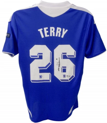 Autographed/Signed John Terry Signed Chelsea FC Soccer Large Jersey (Beckett)