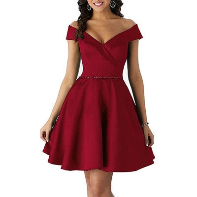 off the shoulder homecoming dress