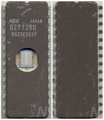 NEC D27128D DIP-28 NMOS 128K 16K X 8 UV EPROM