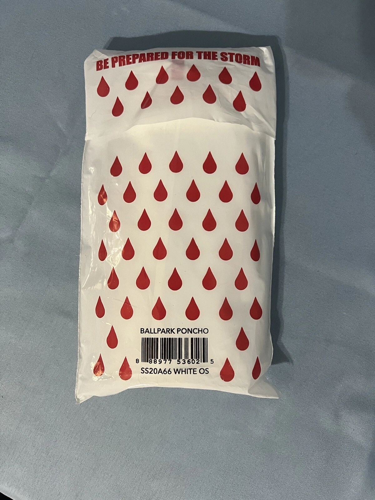 Poncho con logo Supreme Box Ball Park SS20 Cappuccio regolabile Nuovo mai aperto