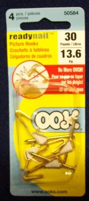 OOK 4 PCS READYNAIL PICTURE HOOKS