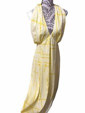 NWT Banana Republic Yellow Halter MIDI Dress Size 14 Retail $120