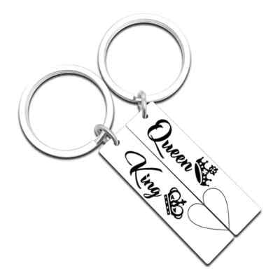 King & Queen Heart Keychains