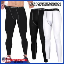 Mens Compression Pants Base Layer Long Tight Leggings Gym Workout Running Pants