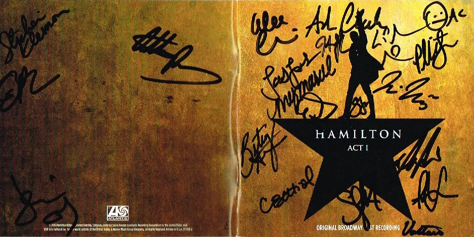 Hamilton Original Cast SIGNED Recording CD Lin Manuel Miranda