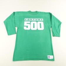 Vintage Russell Athletic Shirt Mens Large Green Fortune 500 Baseball 90s USA