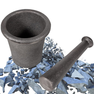 Mortar Pestle Pestal Crush Rock Rock-Ore Crusher Mining Pulverizer Gold Quartz