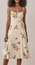 Reformation Bran Dress in Marcona Size 2 EUC