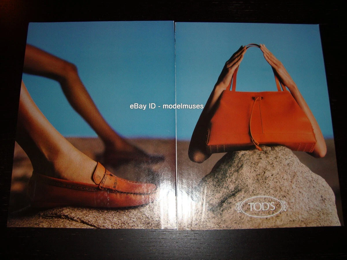 TOD’S TOD'S Rivista 3 pagine STAMPA ANNUNCIO PRIMAVERA 2000 gambe donna caviglie piedi in mocassini