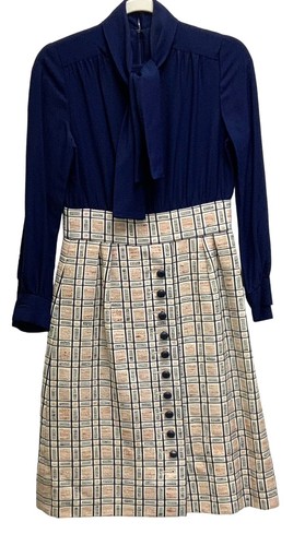 VTG Joseph Magnin Women’s 2 Pis Dress Suit Attached Top With Skirt - Jacket Sz/8 - Picture 3 of 7
