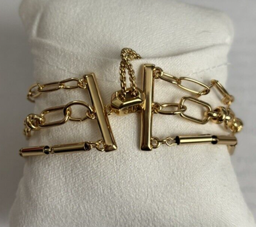Ring Bomb Party Lux Layers Bracelet "Lasting Impressions" Diamond CZ Gold Plated - Picture 3 of 6