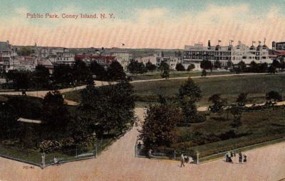 #ad Postcard Public Park Coney Island NY $20.00