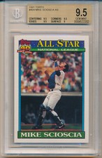 1991 Topps Mike Scioscia (All-Star Card) (#404) BGS9.5 BGS