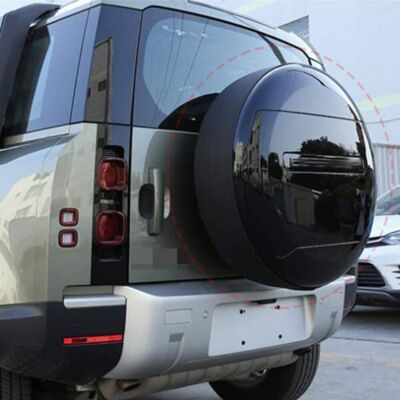 #ad Santorini Black Spare Tire Cover Portecor Fits for Defender 90 110 130 2020 2023 $218.00