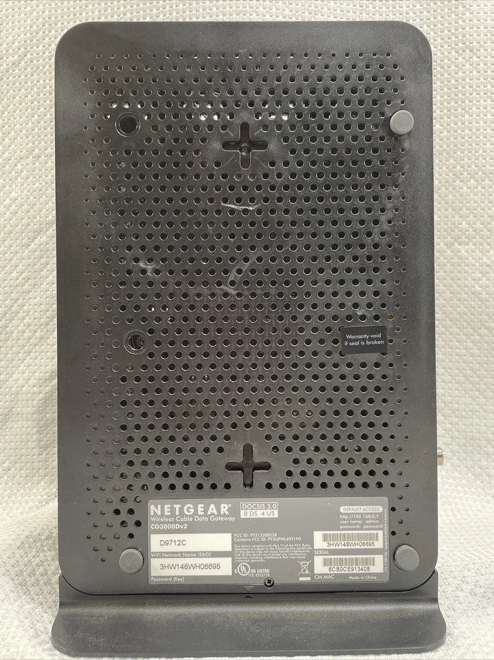Netgear N450 CG3000Dv2 DOCSIS 3.0 Wireless Cable Modem/Router + Power Adapter - Image 3 of 4