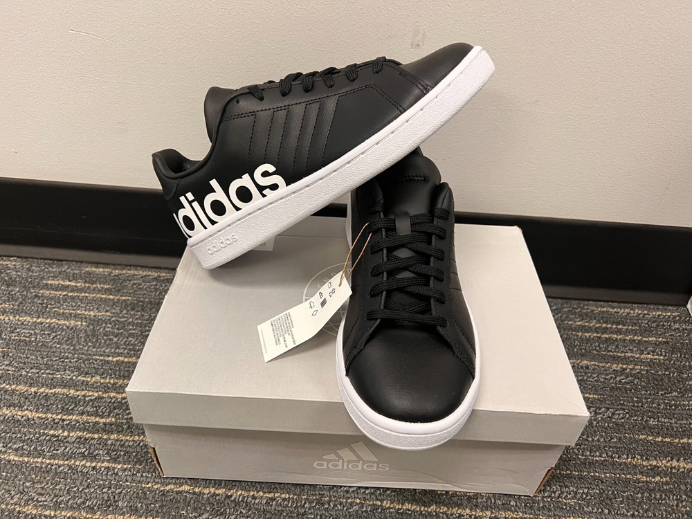 *NEW* ADIDAS MEN’S GRAND COURT LTS H04557 TENNIS SHOES BLACK  SIZE 9.5-11.5