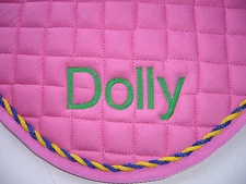 Personalised Saddle Cloths with Piping & Embroidery of your Choice on both side