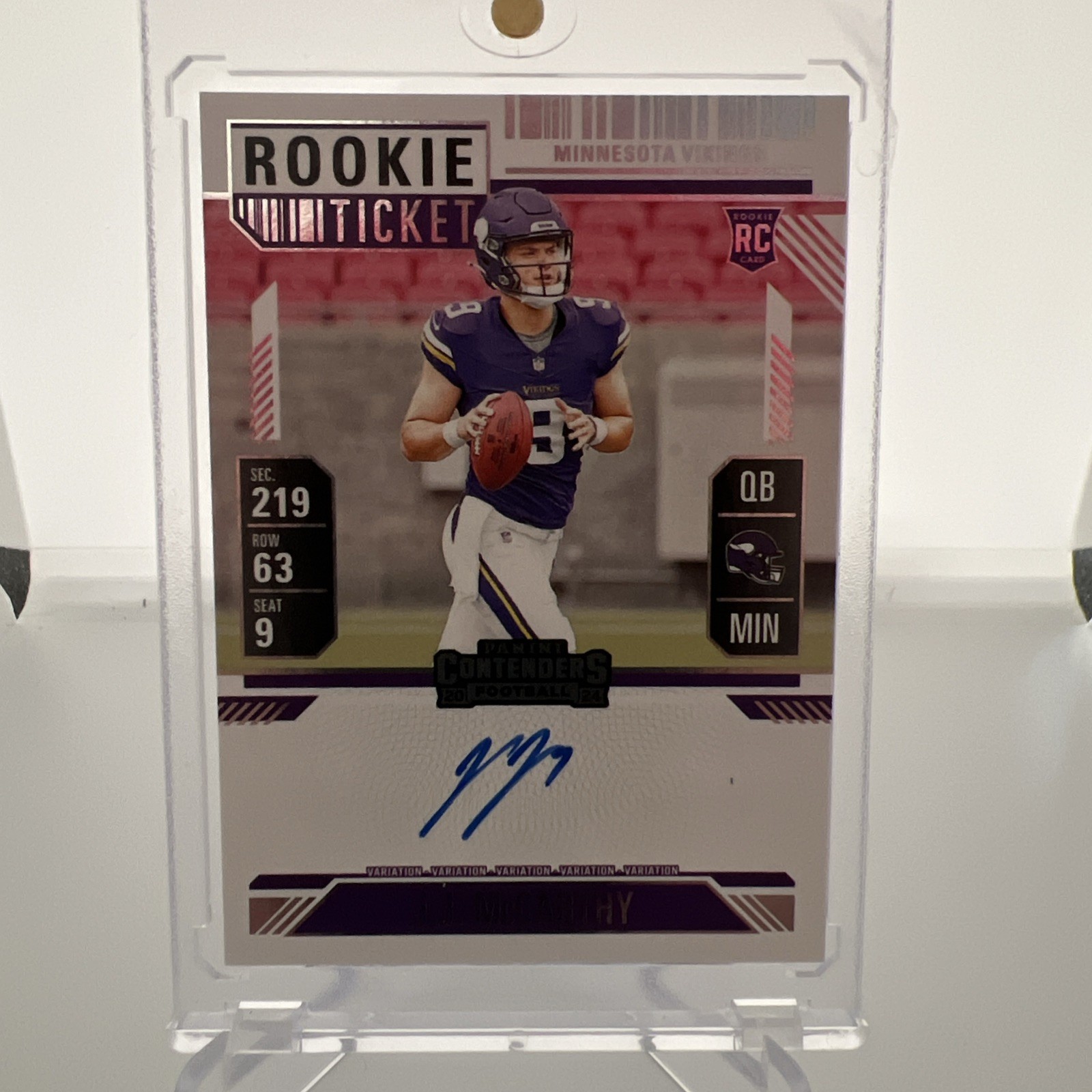 2024 Panini Contenders - Rookie Ticket RPS Variation J.J. McCarthy #101 Hobby...
