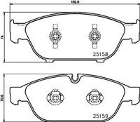 Hella Pagid Bremsbelagsatz Scheibenbremse 8DB 355 016-031 FüR A8 4G5 Audi 4GJ A6