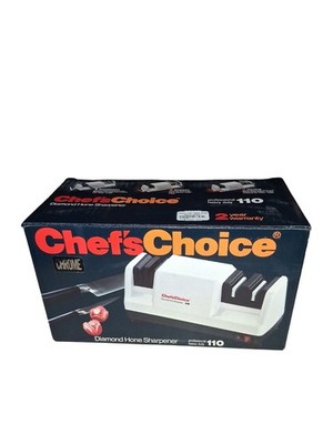 NEW Chef's Choice CHROME Professional Diamond Hone Electric Knife Sharpener 110