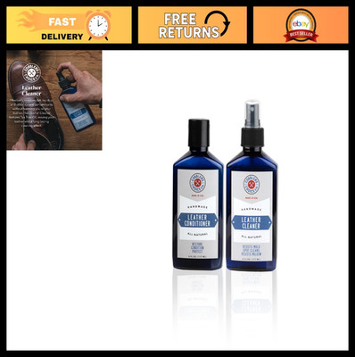 Leather Cleaner & Conditioner Set - Premium Shoe & Boot Care Duo, Revitalize & P
